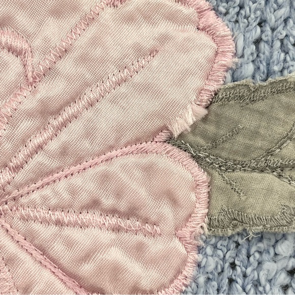 VTG Needles & Yarn Grannycore Knobby Chunky Knit Pastel Floral Crewneck Sweater - Picture 8 of 11